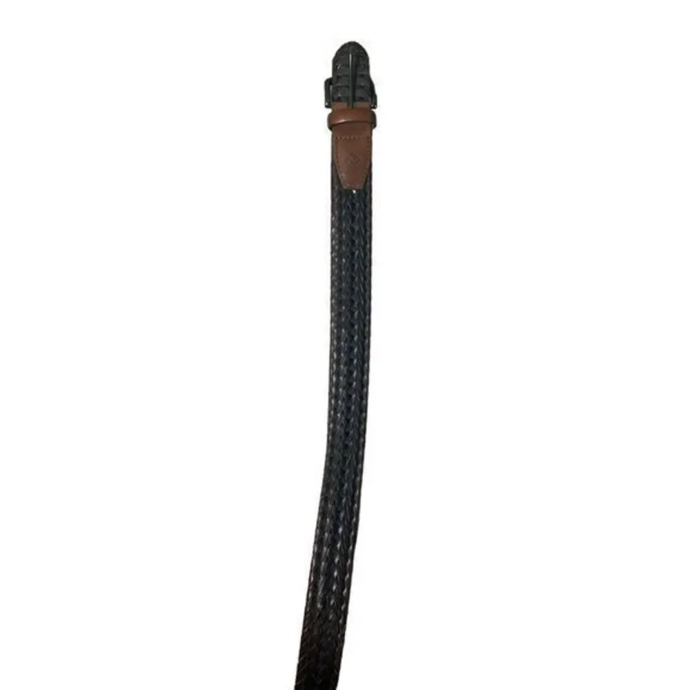 Columbia Hand Laced Black/Brown Woven Belt, Men's Large 38 40‎ Casual Business